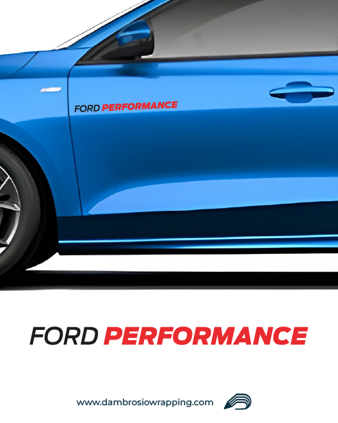 Ford Performance Side Decal Black/Red