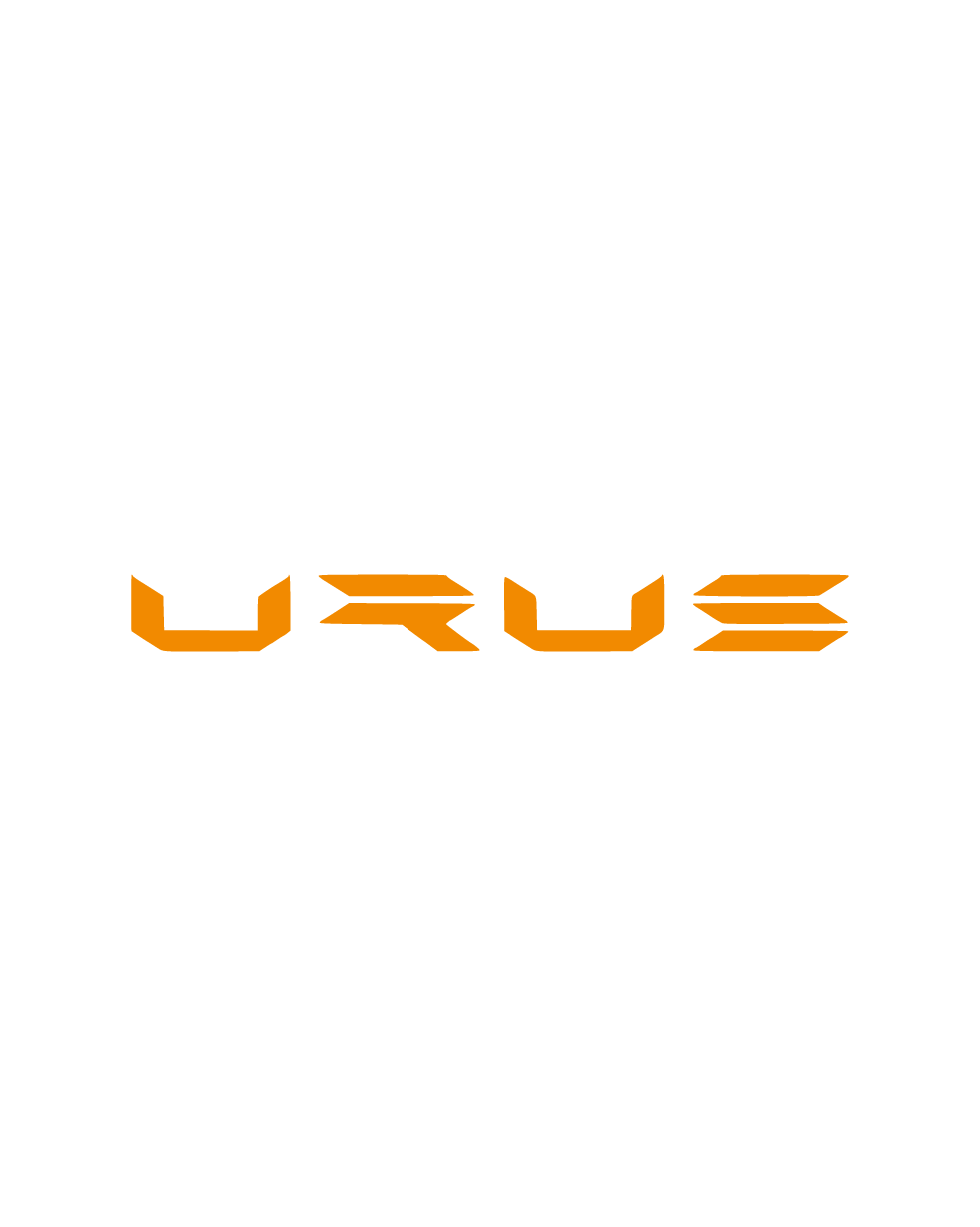 Urus Lettering Sticker - Orange