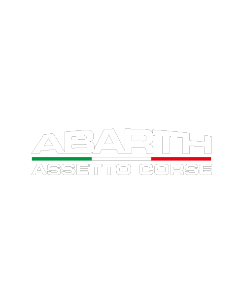 Abarth Assetto Corse White Logo Sticker