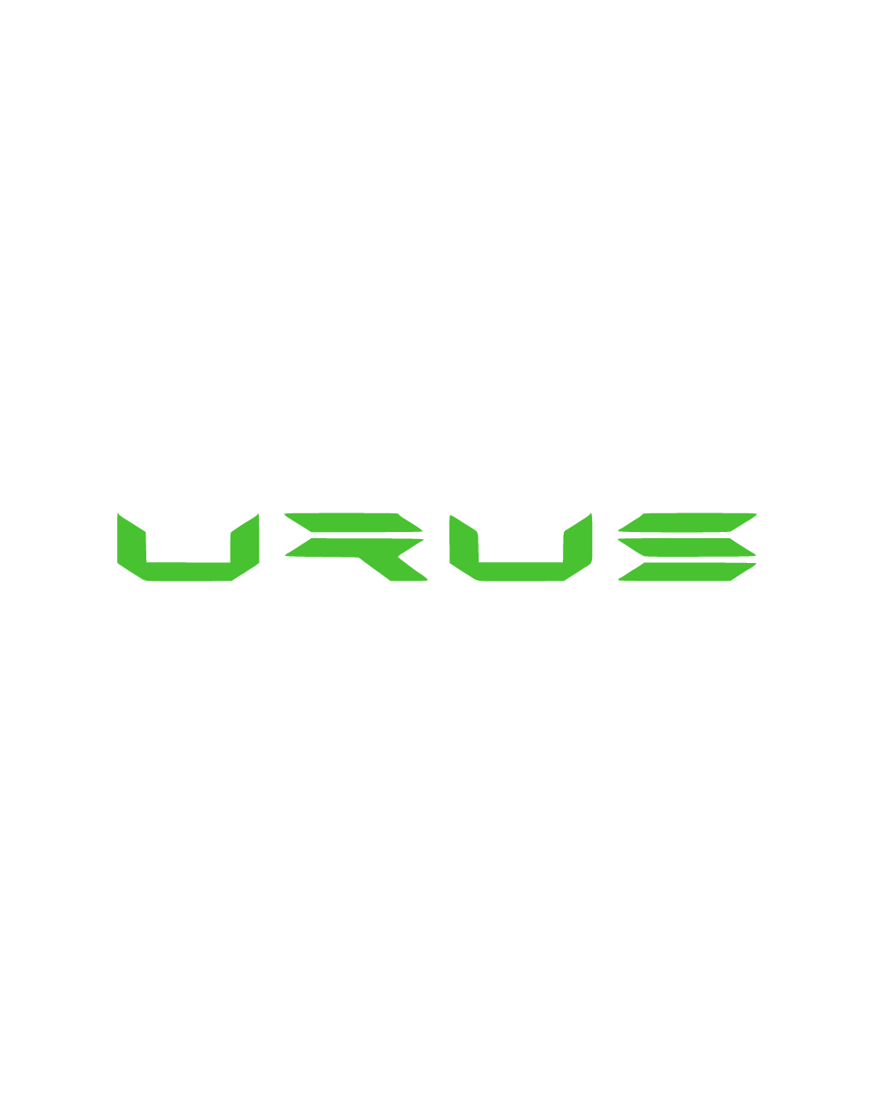 Urus Lettering Sticker - Green