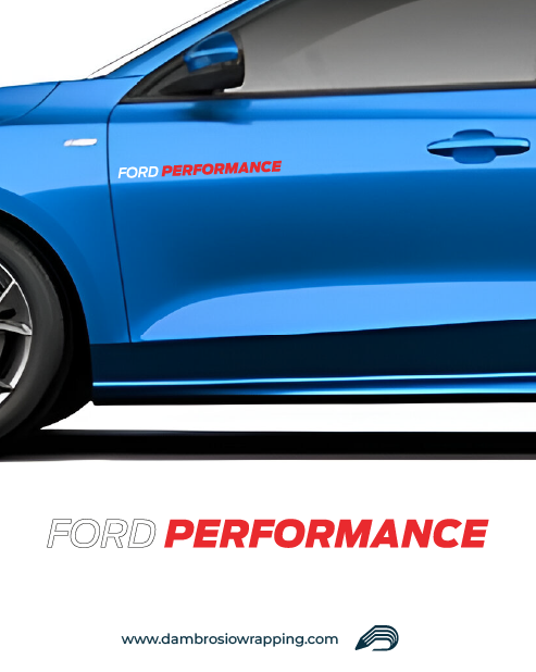 Ford Performance Side Decal White/Red