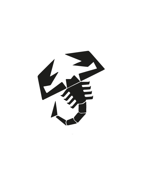 Abarth Roof Sticker Kit - Black Scorpion