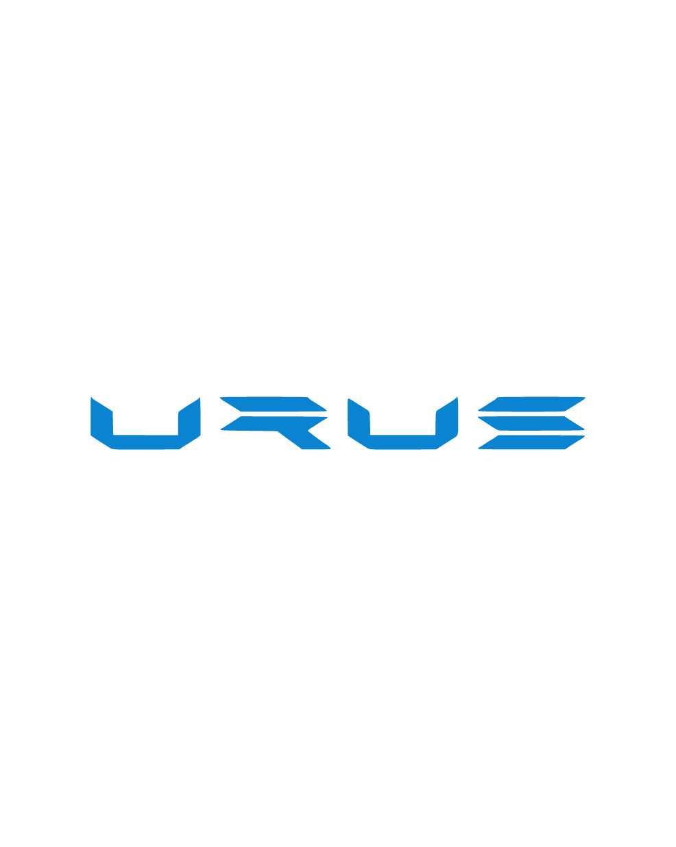 Urus Lettering Sticker - Blue