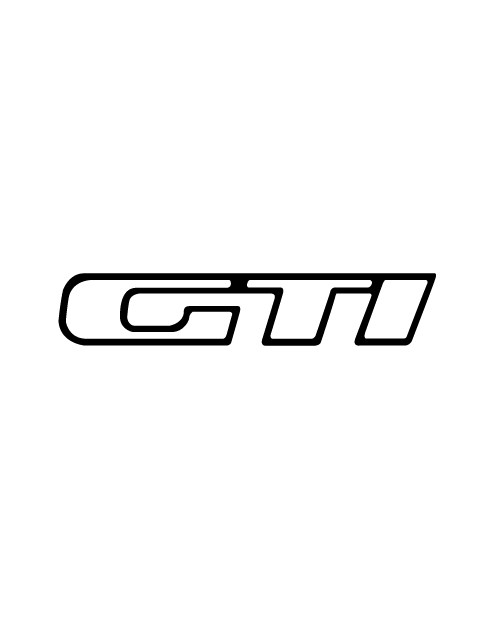 Peugeot "GTI" Logo Sticker - Black