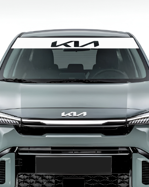 Clear Kia Logo Sun Visor Sticker Kit
