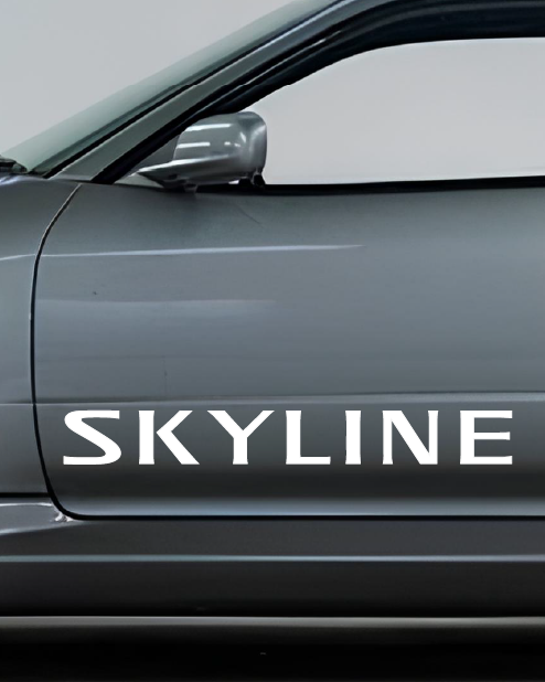 Nissan Skyline Logo Sticker - White