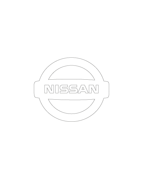 Nissan Logo Sticker - White