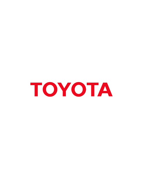 Toyota Lettering Sticker - Red