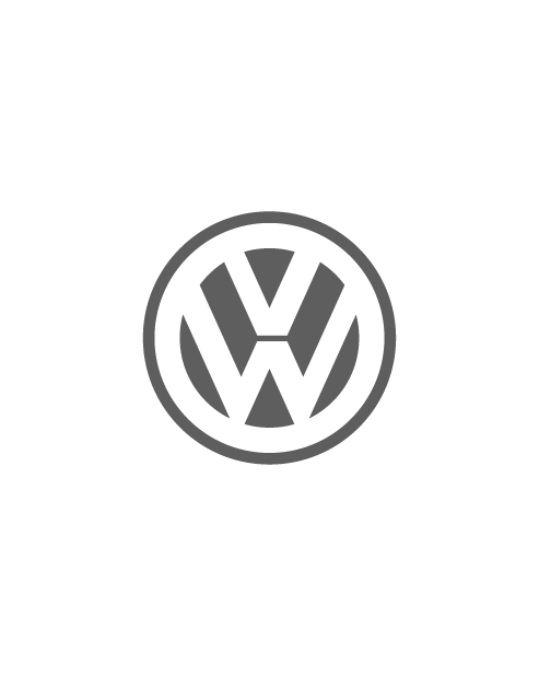 Volkswagen Logo Sticker - Grey