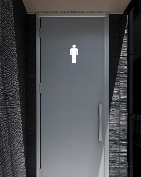 "Man" shaped toilet sticker