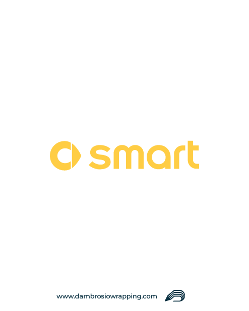 Smart Logo Sticker with Emblem - Yellow