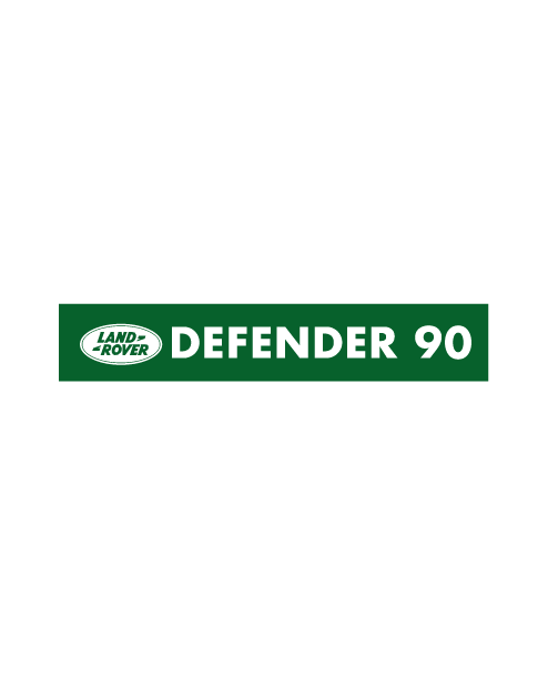 Land Rover "Defender 90" Rectangular Logo Sticker
