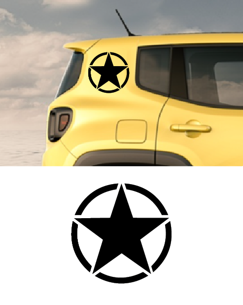 Star sticker for Jeep Renegade