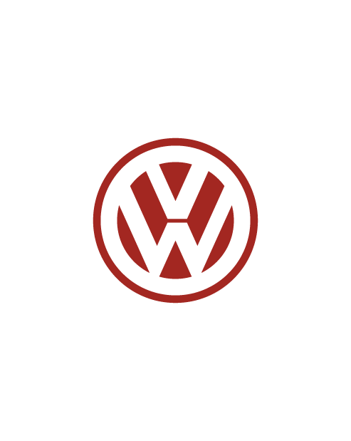 Volkswagen Logo Sticker - Red