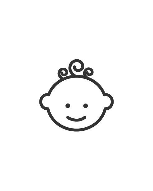 Adesivo Volto stilizzato Bambino/Neonato sorridente
