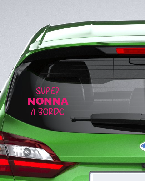 "Super GRANDMA on Board" sticker