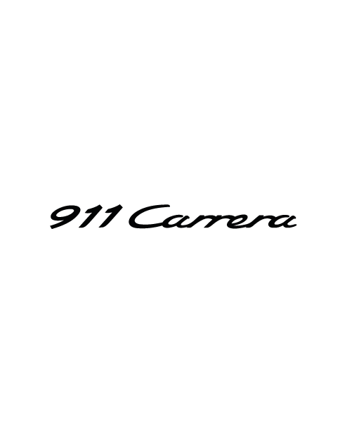 Porsche 911 Carrera Lettering Sticker