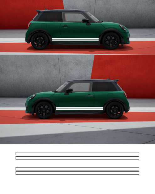 Mini Double Side Stripes Kit - White