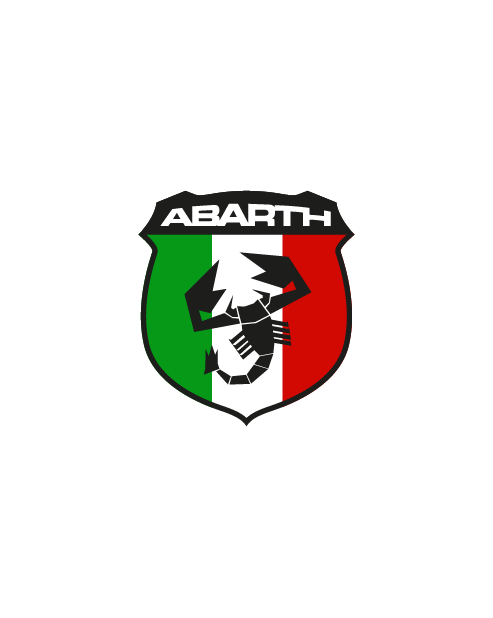 Abarth Logo Emblem Sticker with Italian Flag