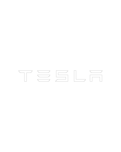 Tesla Logo Sticker - White