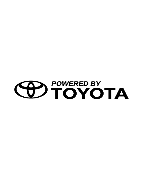 Powered By Toyota Sticker - Black