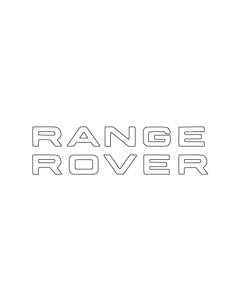 Land Rover "Range Rover" Logo Sticker - White