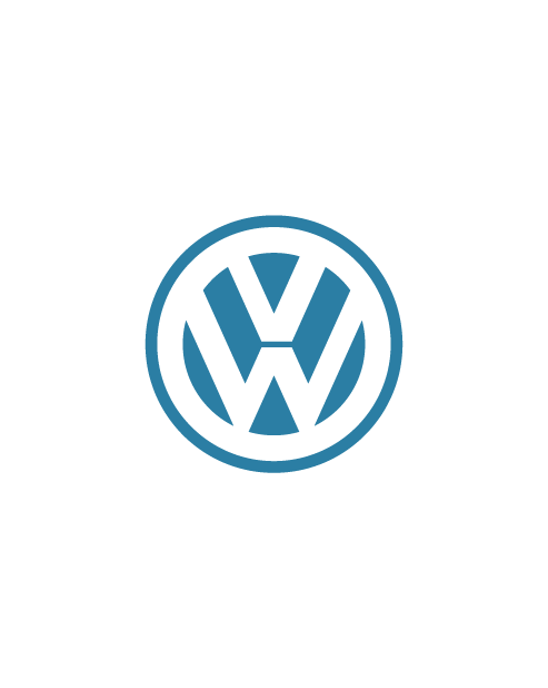 Volkswagen Logo Sticker - Blue
