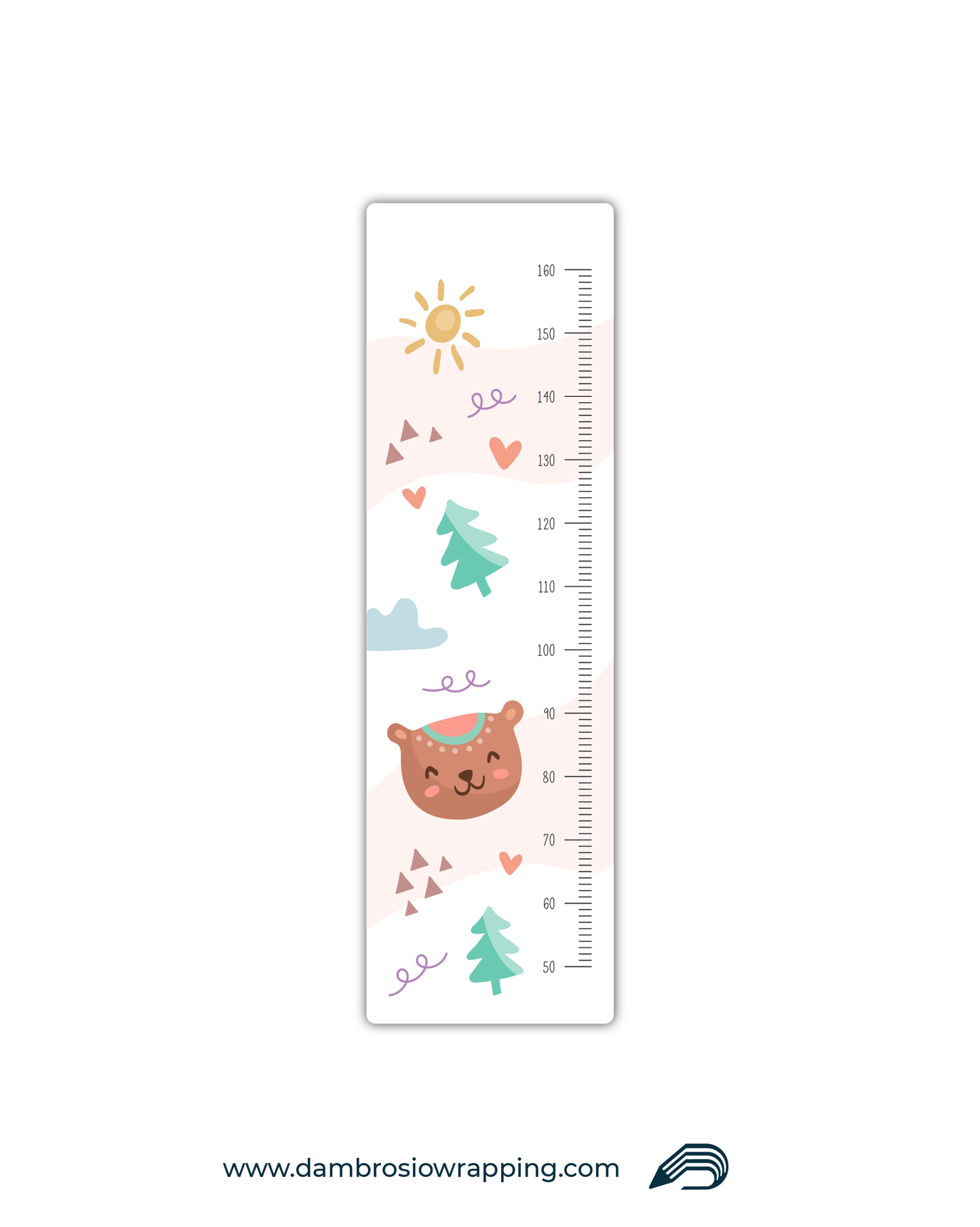 Wall Sticker - Children's Height Chart "Teddy Bear"