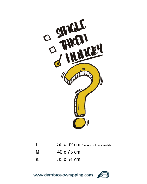 Fridge Sticker - Single, Taken, Hungry