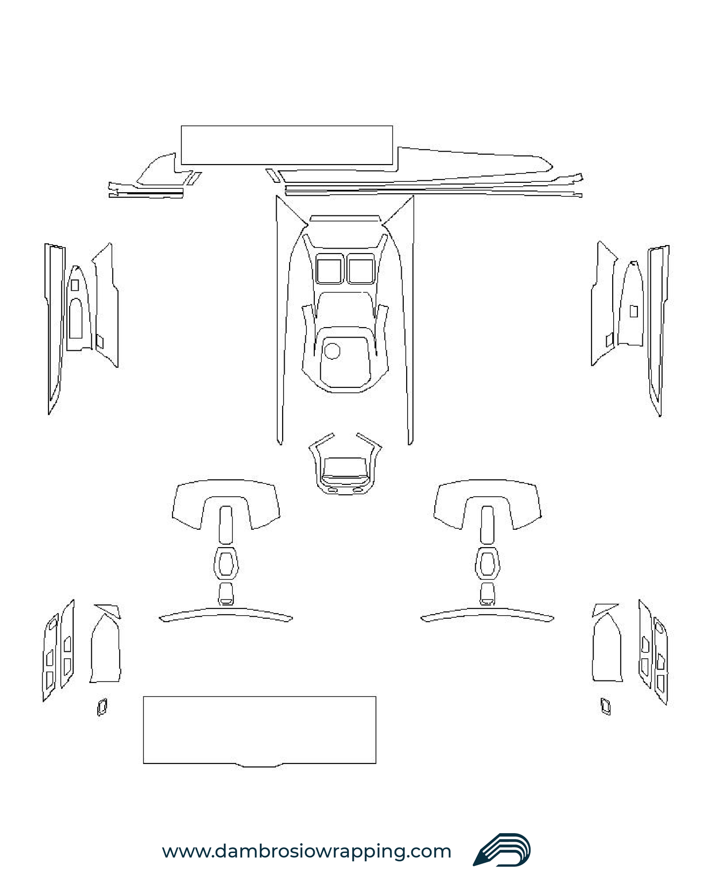 BMW Interior Screen Protector Kit - i7 2024