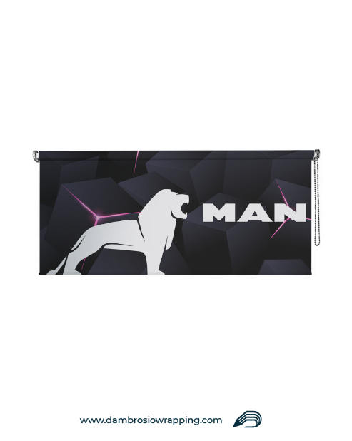 Blackout Roller Blind - MAN Cubi 3D