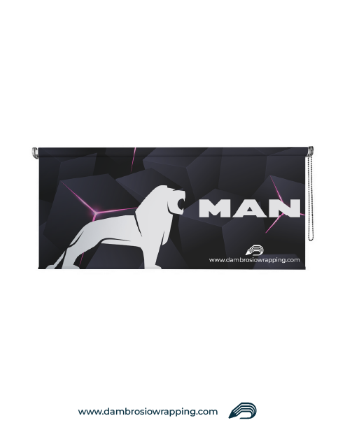 Blackout Roller Blind - MAN Cubi 3D