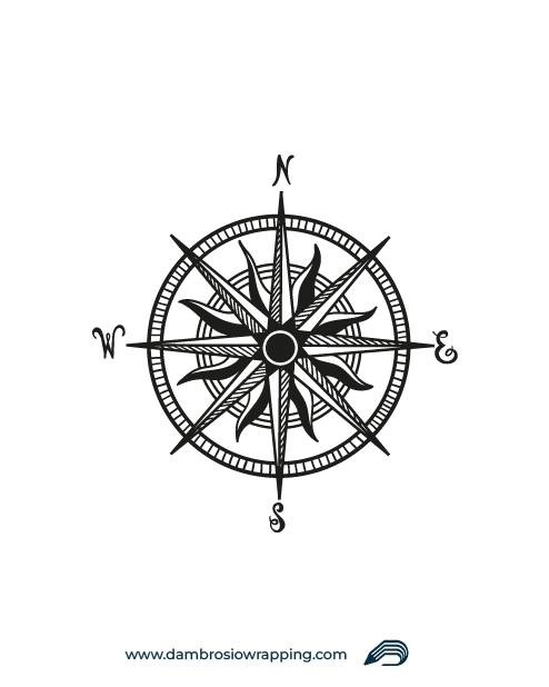 Compass Rose Sticker