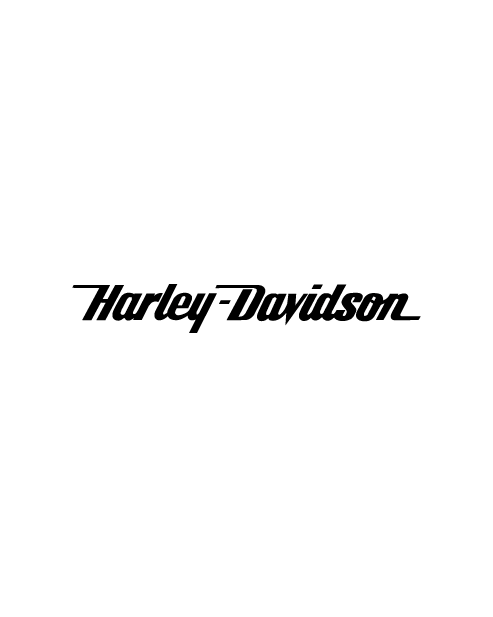 Harley Davidson lettering sticker