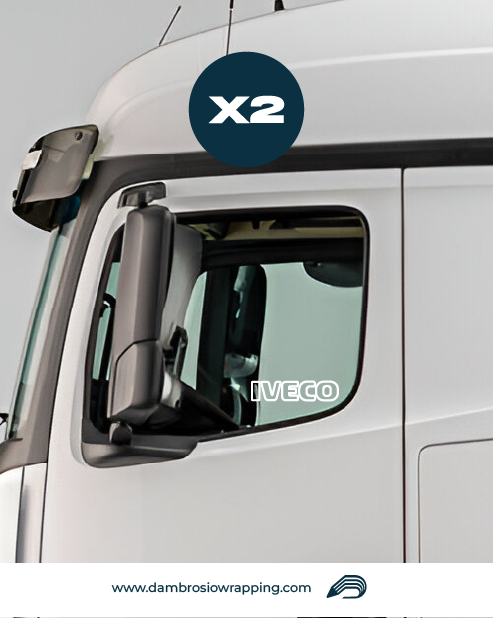 Kit of 2 Truck Window Stickers - Iveco Logo