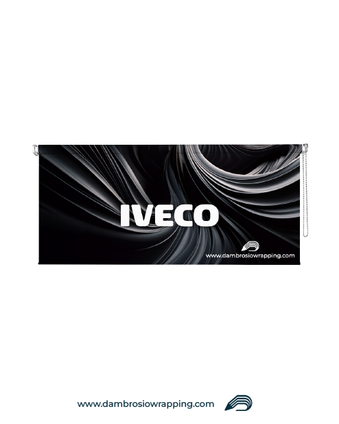 Blackout Roller Blind - IVECO Seta Black