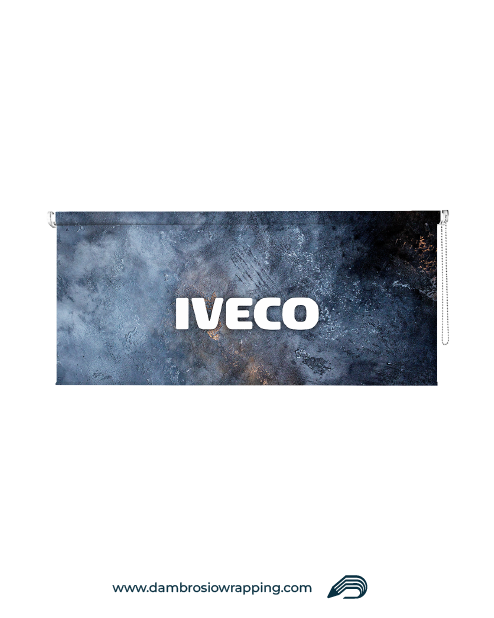Blackout Roller Blind - IVECO Metal Effect