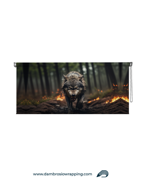 Blackout Roller Blind - Angry Wolf