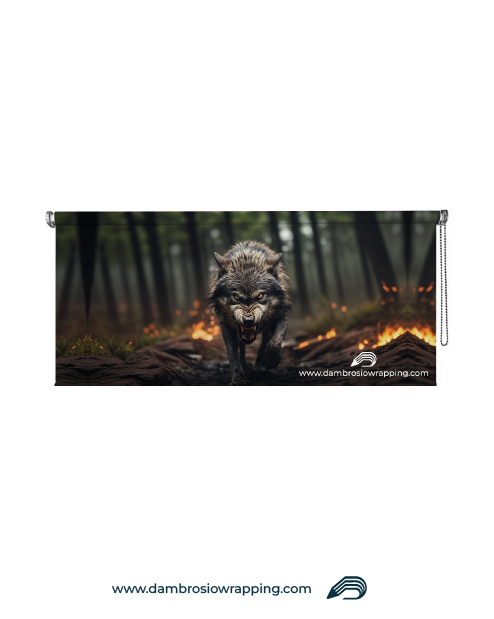 Blackout Roller Blind - Angry Wolf