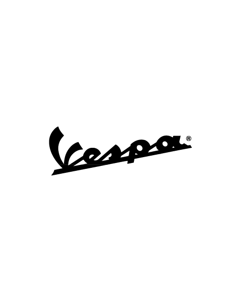 Black Vespa Logo Sticker