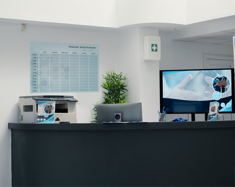 Rewritable/Repositionable Whiteboard - Weekly Planner for Doctor's Office