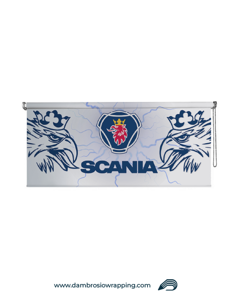 Blackout roller blind - SCANIA Storm White