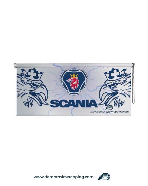 Blackout roller blind - SCANIA Storm White