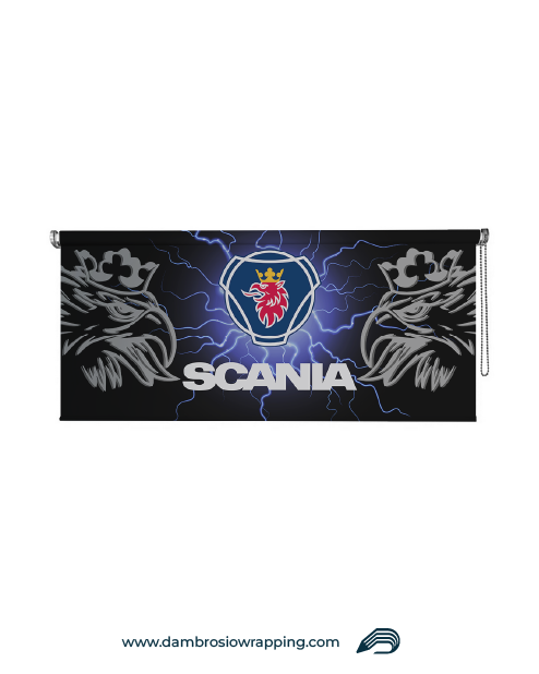 Blackout roller blind - SCANIA Black Storm