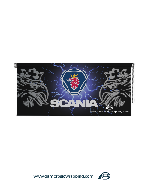 Blackout roller blind - SCANIA Black Storm