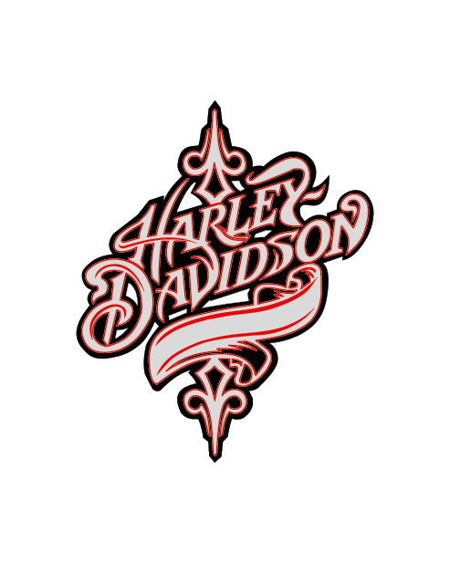 Stylized Harley Davidson Logo Sticker