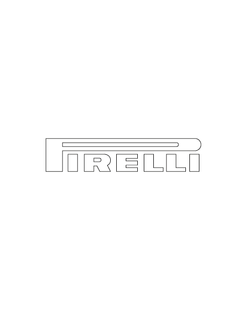 White Pirelli Logo Sticker