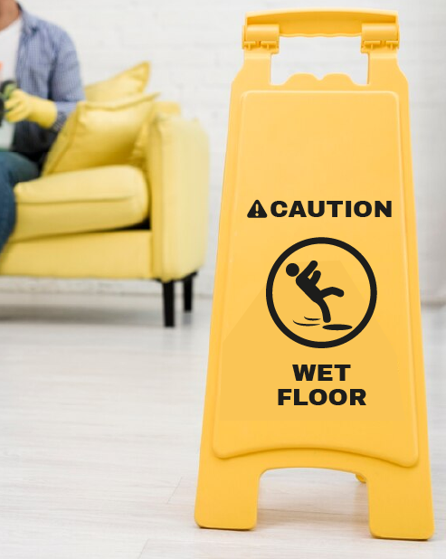 Caution Sticker - Wet Floor