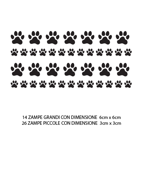 Kit Adesivi Laterali Fiat - Zampe Cane/Cagnolino