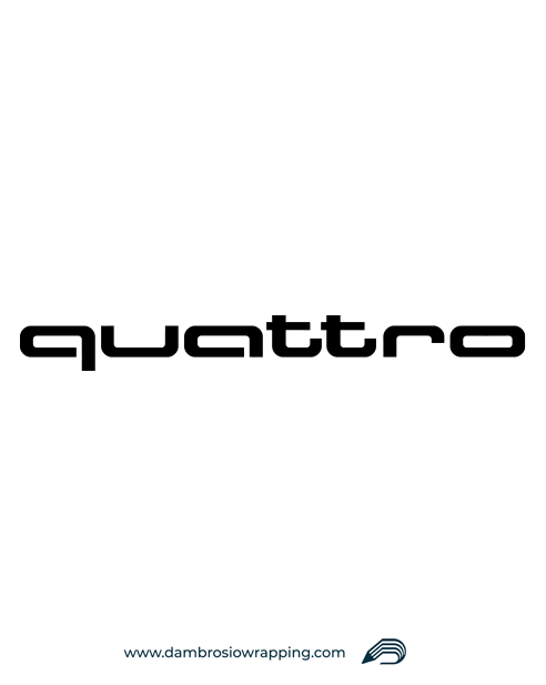 Adesivo Audi Logo - Scritta Quattro